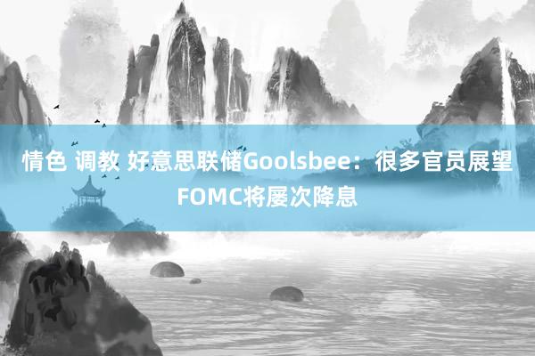 情色 调教 好意思联储Goolsbee：很多官员展望FOMC将屡次降息