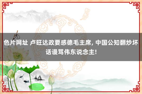 色片网址 卢旺达政要感德毛主席， 中国公知翻炒坏话谩骂伟东说念主!