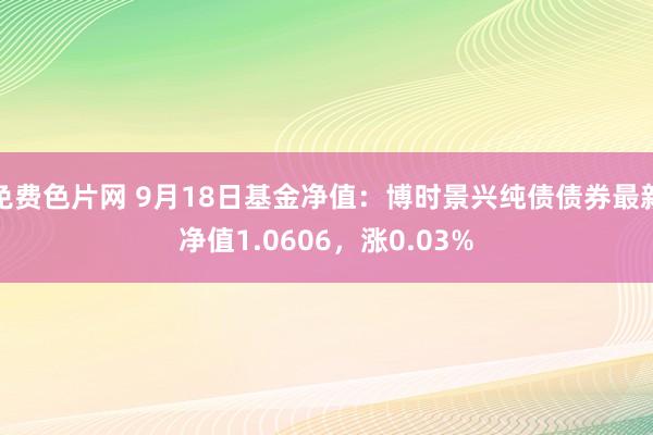 免费色片网 9月18日基金净值：博时景兴纯债债券最新净值1.0606，涨0.03%