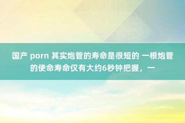 国产 porn 其实炮管的寿命是很短的 一根炮管的使命寿命仅有大约6秒钟把握，一