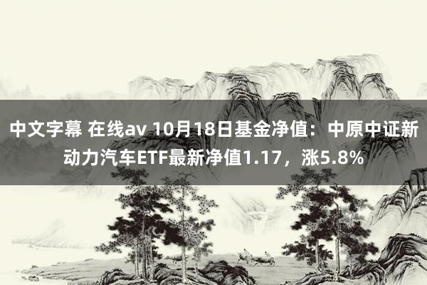 中文字幕 在线av 10月18日基金净值：中原中证新动力汽车ETF最新净值1.17，涨5.8%