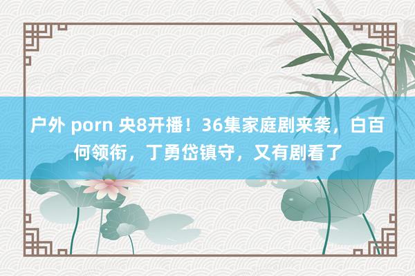 户外 porn 央8开播！36集家庭剧来袭，白百何领衔，丁勇岱镇守，又有剧看了