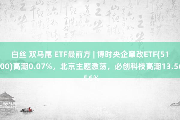 白丝 双马尾 ETF最前方 | 博时央企窜改ETF(515900)高潮0.07%，北京主题激荡，必创科技高潮13.56%