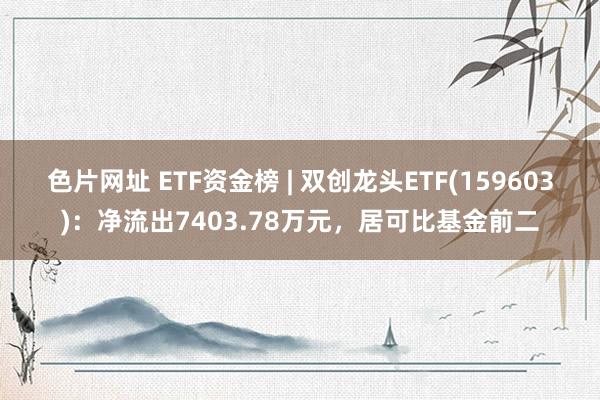 色片网址 ETF资金榜 | 双创龙头ETF(159603)：净流出7403.78万元，居可比基金前二