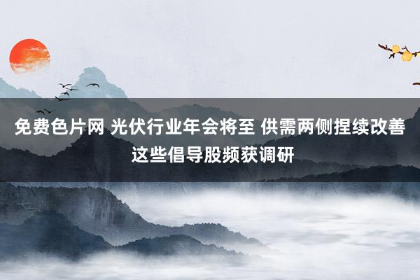 免费色片网 光伏行业年会将至 供需两侧捏续改善 这些倡导股频获调研