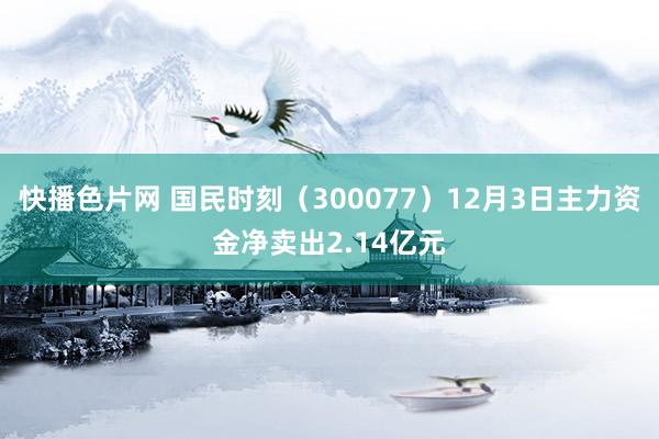 快播色片网 国民时刻（300077）12月3日主力资金净卖出2.14亿元