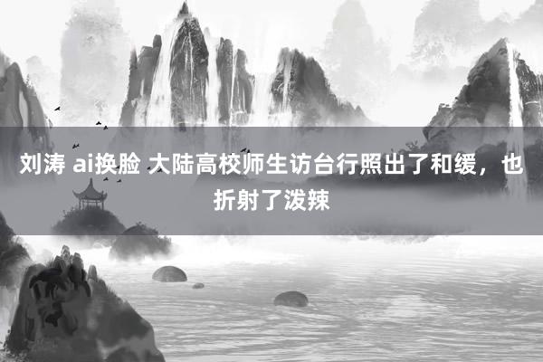 刘涛 ai换脸 大陆高校师生访台行照出了和缓，也折射了泼辣