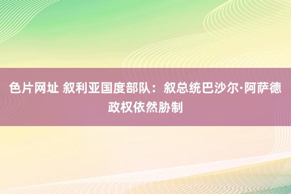 色片网址 叙利亚国度部队：叙总统巴沙尔·阿萨德政权依然胁制