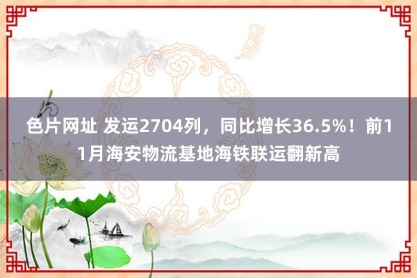 色片网址 发运2704列，同比增长36.5%！前11月海安物流基地海铁联运翻新高