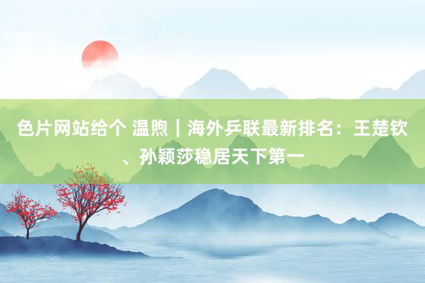 色片网站给个 温煦｜海外乒联最新排名：王楚钦、孙颖莎稳居天下第一