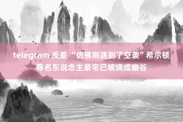 telegram 反差 “仿佛刚遇到了空袭”希尔顿等名东说念主豪宅已被烧成幽谷