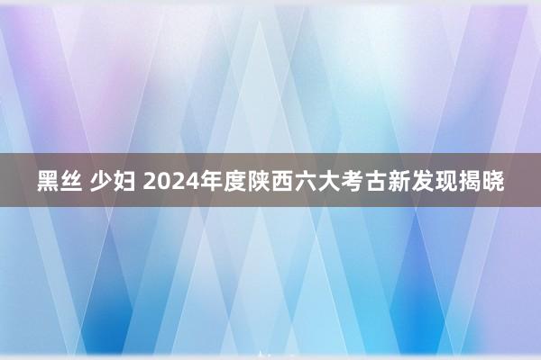 黑丝 少妇 2024年度陕西六大考古新发现揭晓